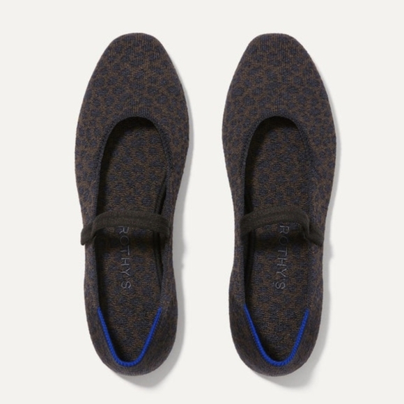 Rothy's Shoes - Rothy's The Square Mary Jane Chocolate Spot Leopard Animal Print Women's 7.5
